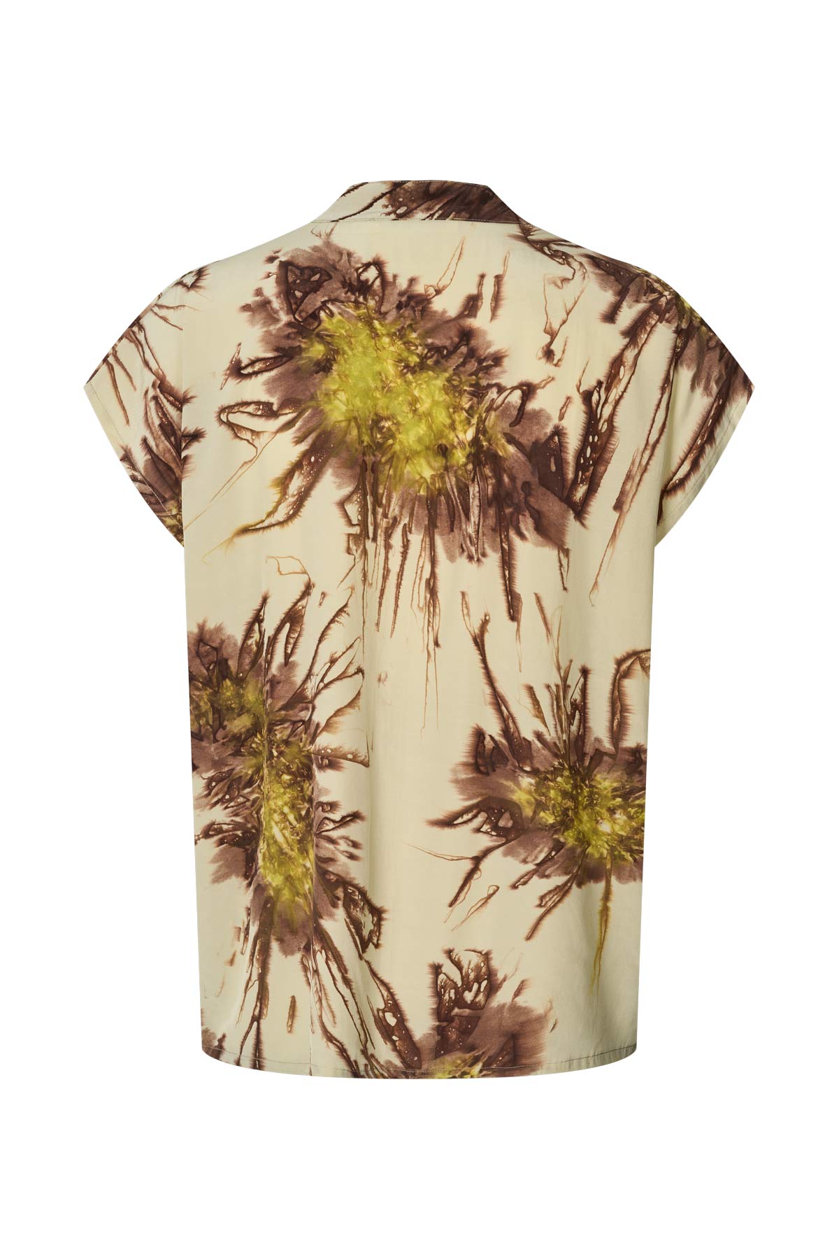 Heva - Sea urchin button blouse I Chartreuse combo 5 - Rabens Saloner