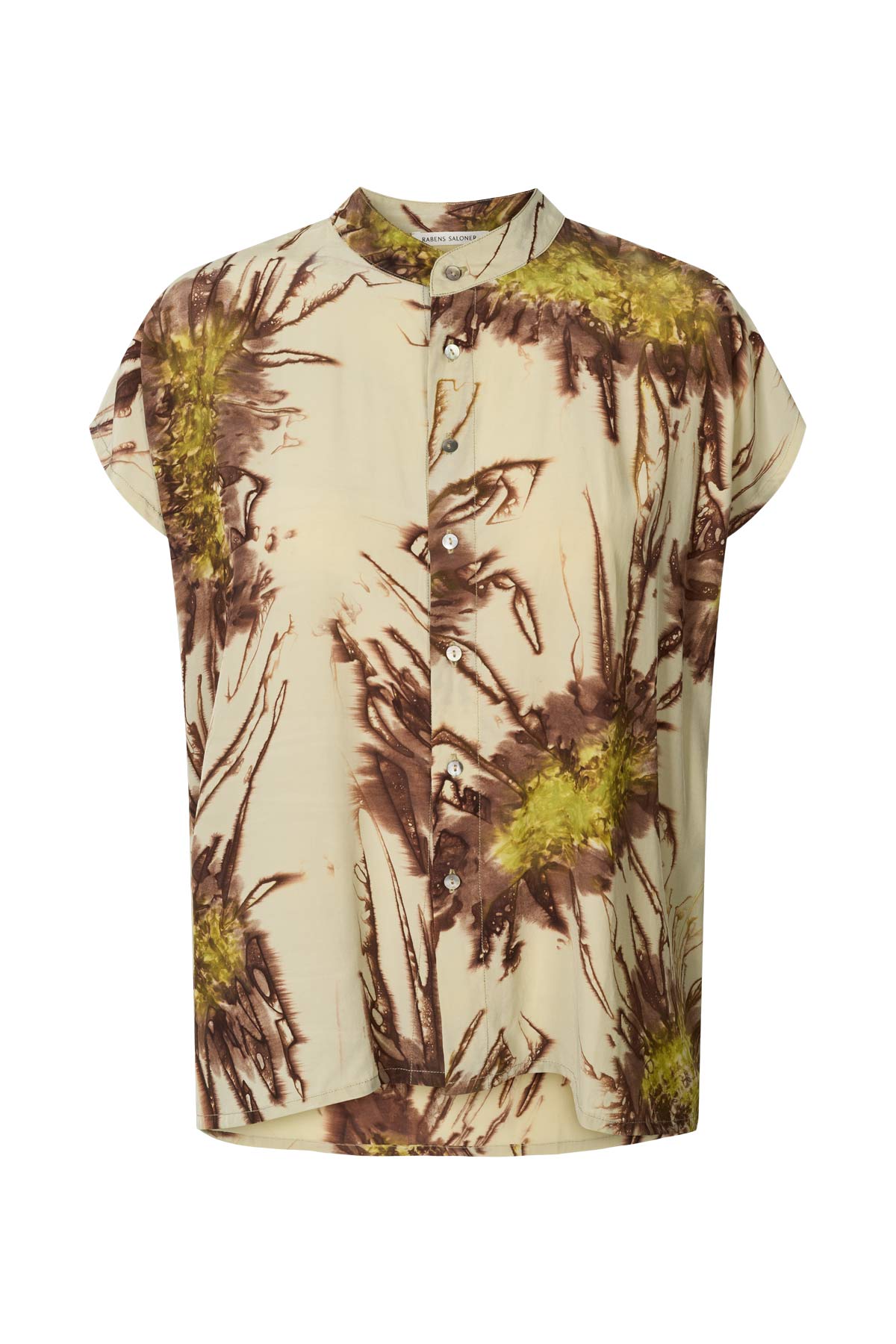 Heva - Sea urchin button blouse I Chartreuse combo 4 - Rabens Saloner