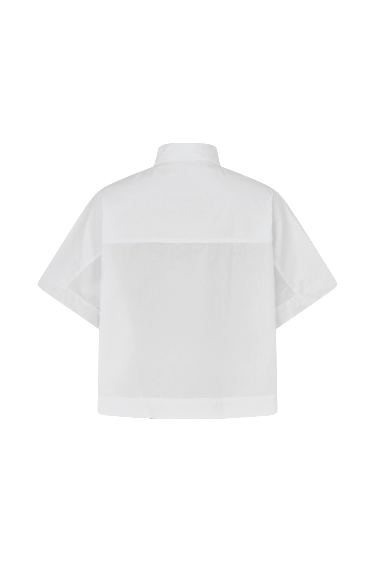 Berte - Poplin curved hem shirt I White 10 - Rabens Saloner