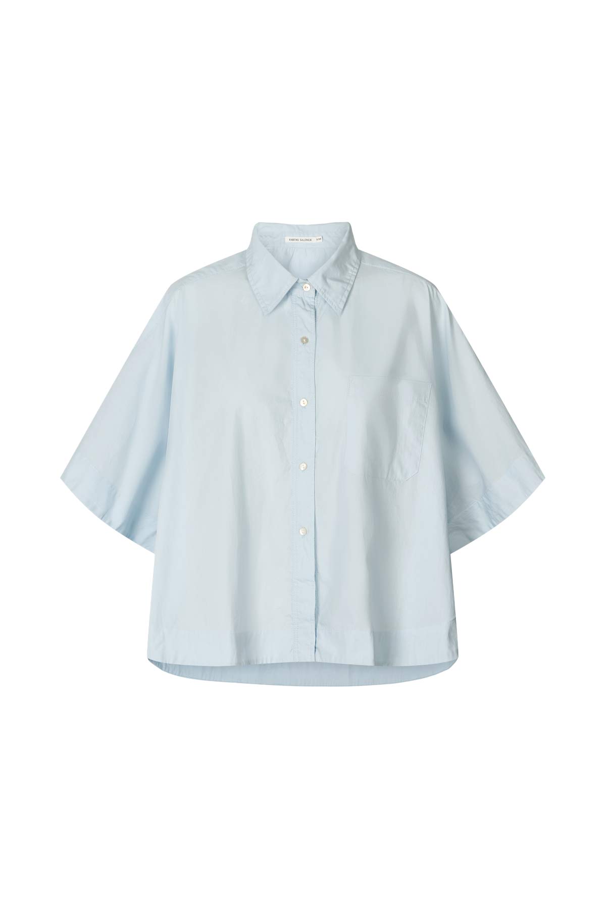 Berte - Poplin curved hem shirt I Light blue Light blue XS/S 5 - Rabens Saloner