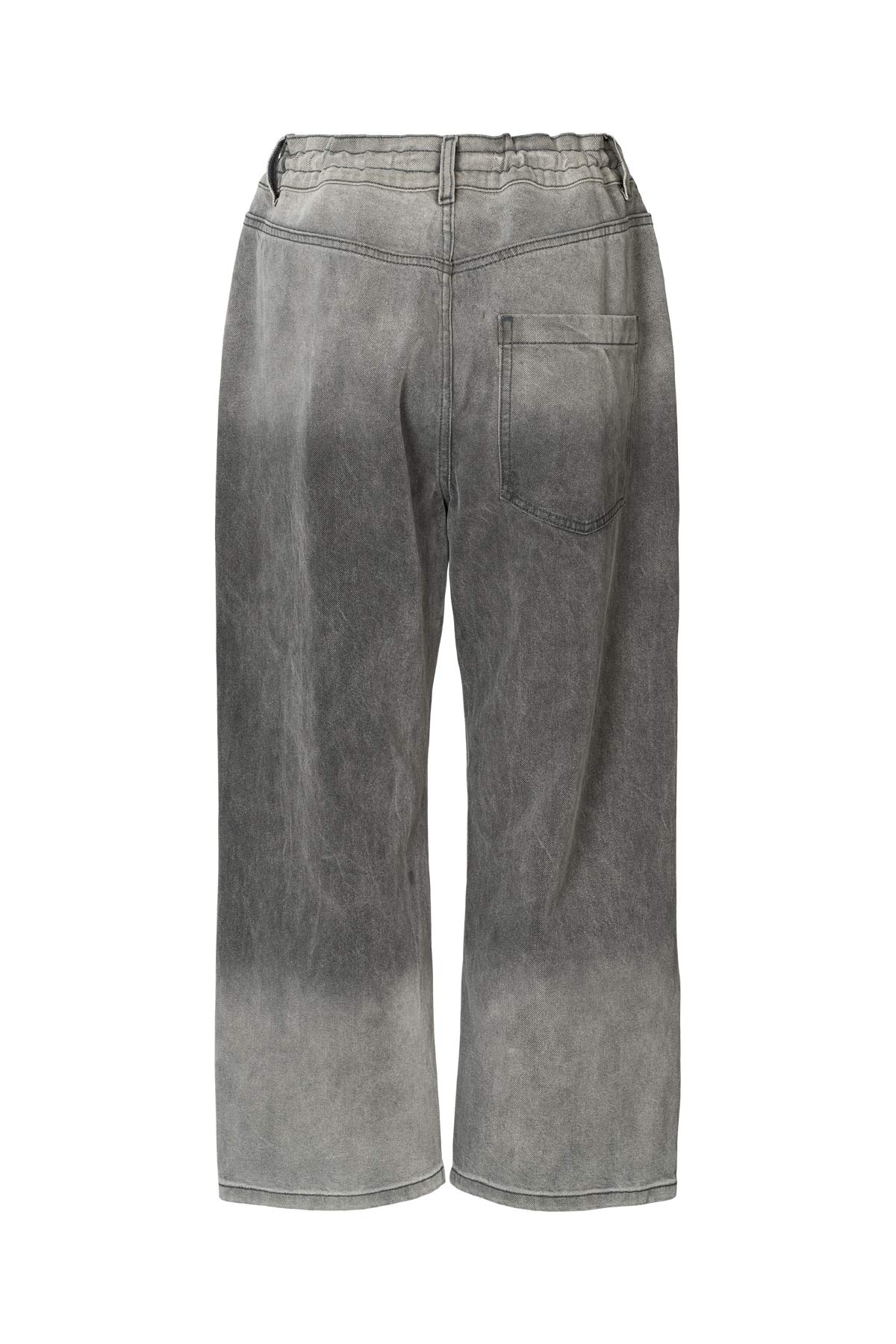 Beza - Grey denim drawstring pants I Washed grey 8 - Rabens Saloner