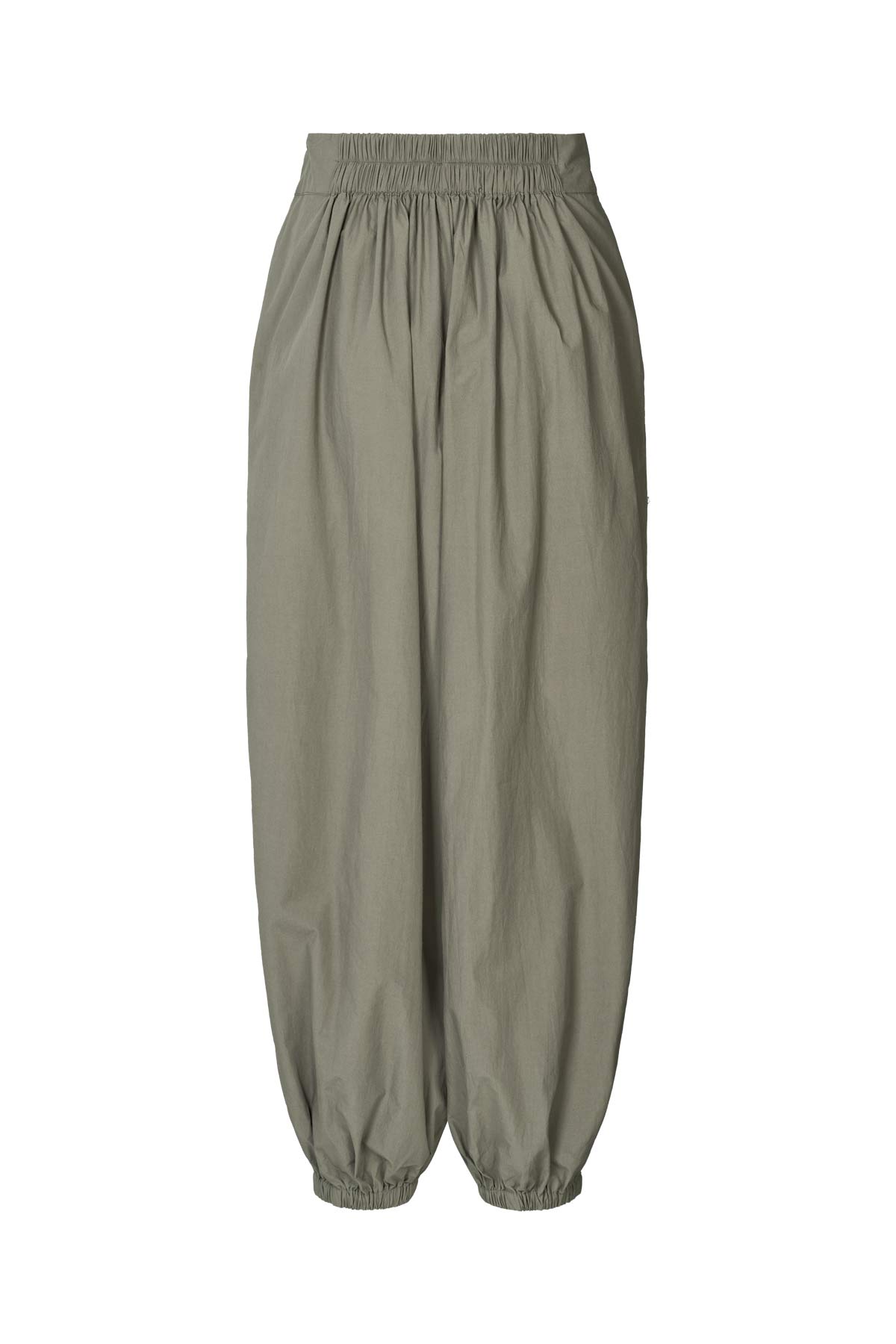 Iridi - Poplin gathered pants I Asphalt 4 - Rabens Saloner