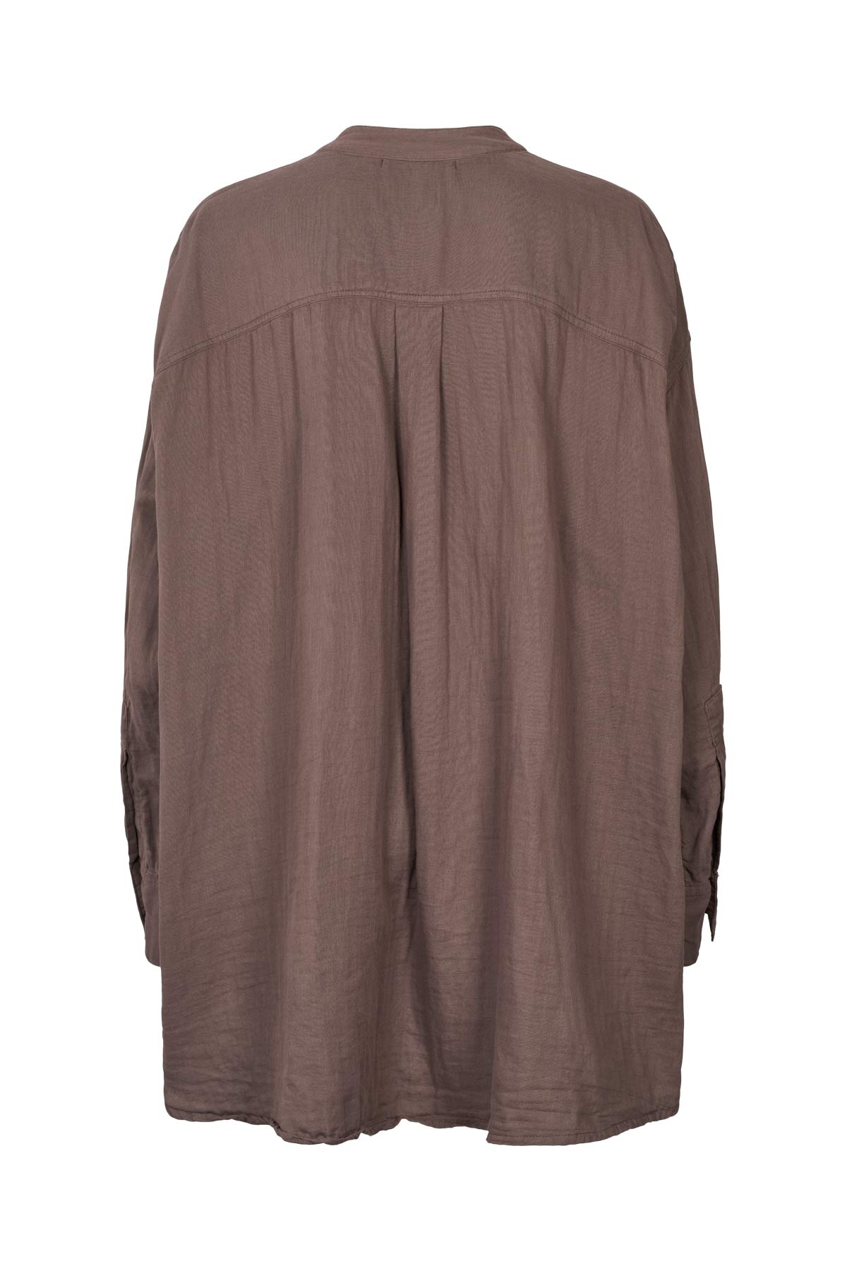 Sonja - Cotton double oversized shirt I Brown 5 - Rabens Saloner