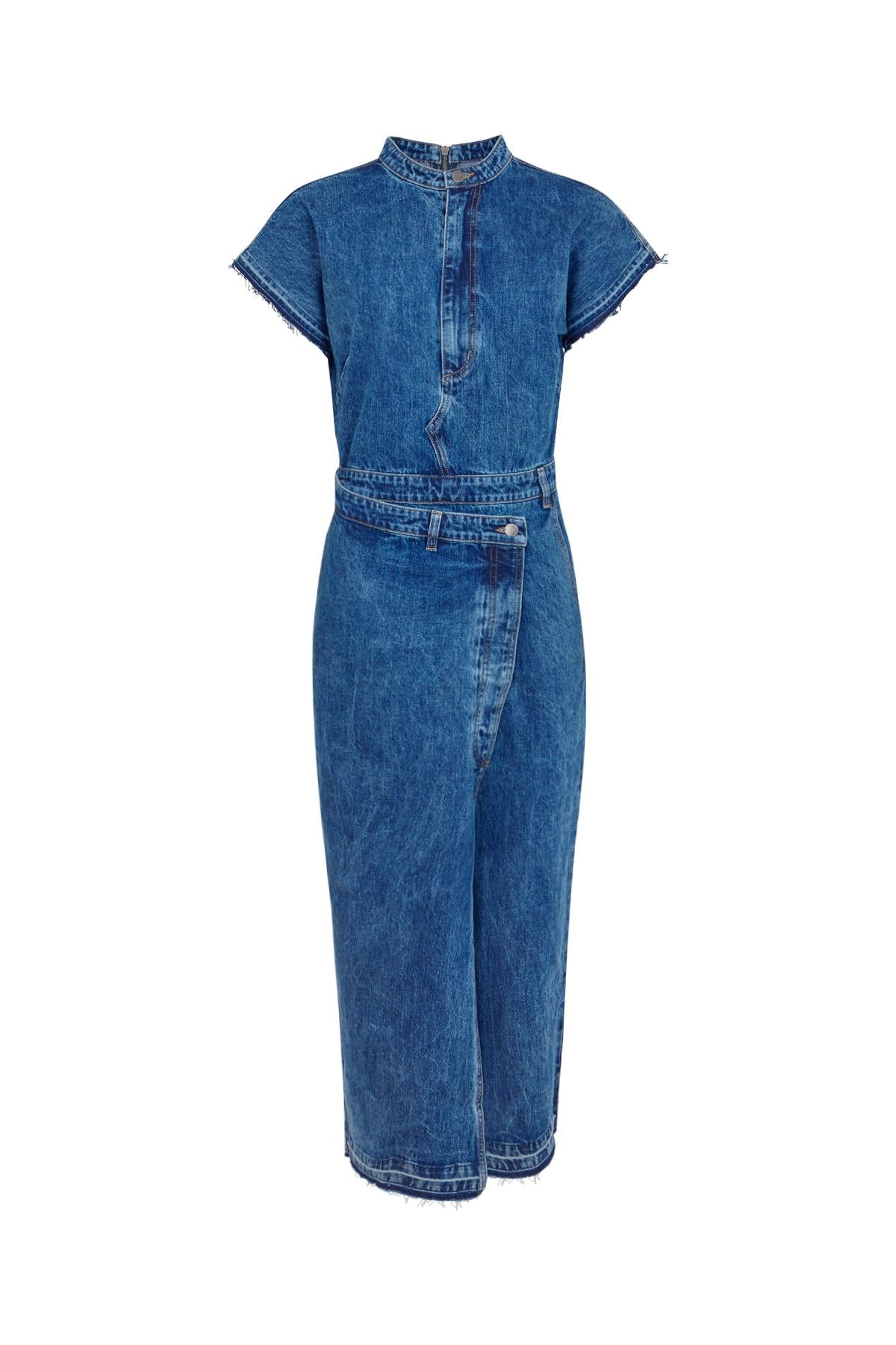 Nency - Denim dress I Dark indigo Dark indigo XS 3 - Rabens Saloner