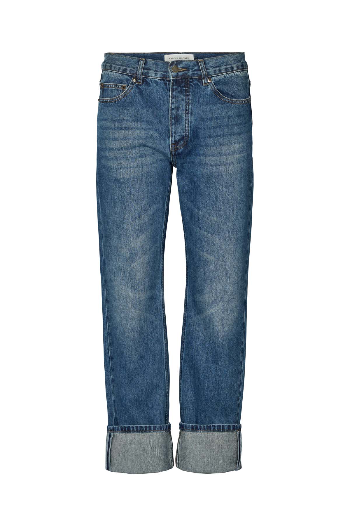 Lorelei - Denim loose fit pants I Dark indigo 4 - Rabens Saloner