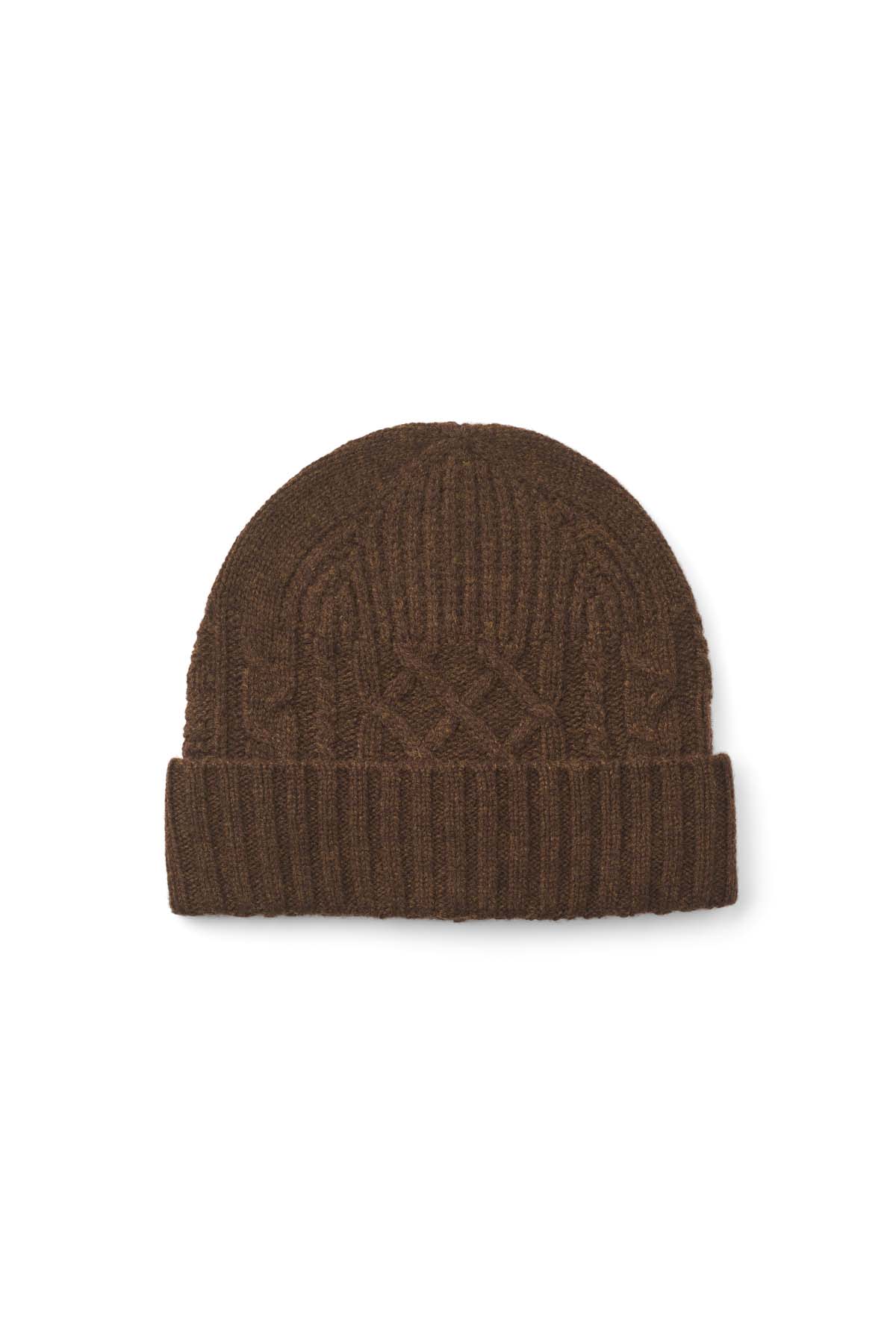 Majda - Patchwork knit hat I Brown 3 - Rabens Saloner