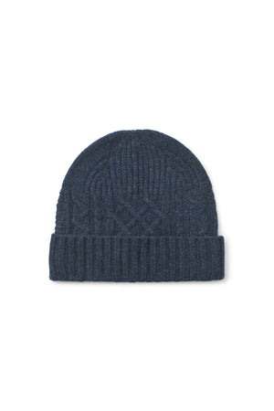 Majda - Patchwork knit hat I Indigo Indigo O/S 1 - Rabens Saloner