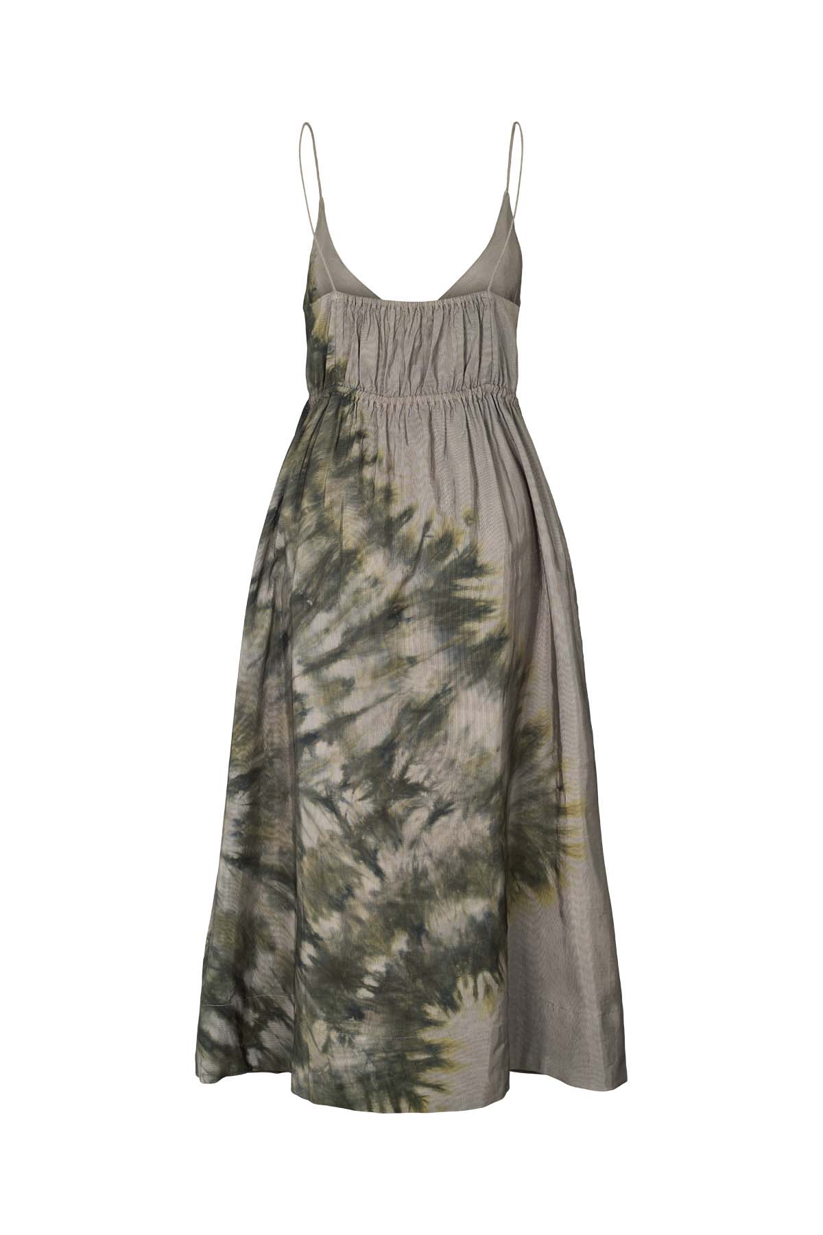 Maple - Lava v-front dress I Grey green combo 5 - Rabens Saloner