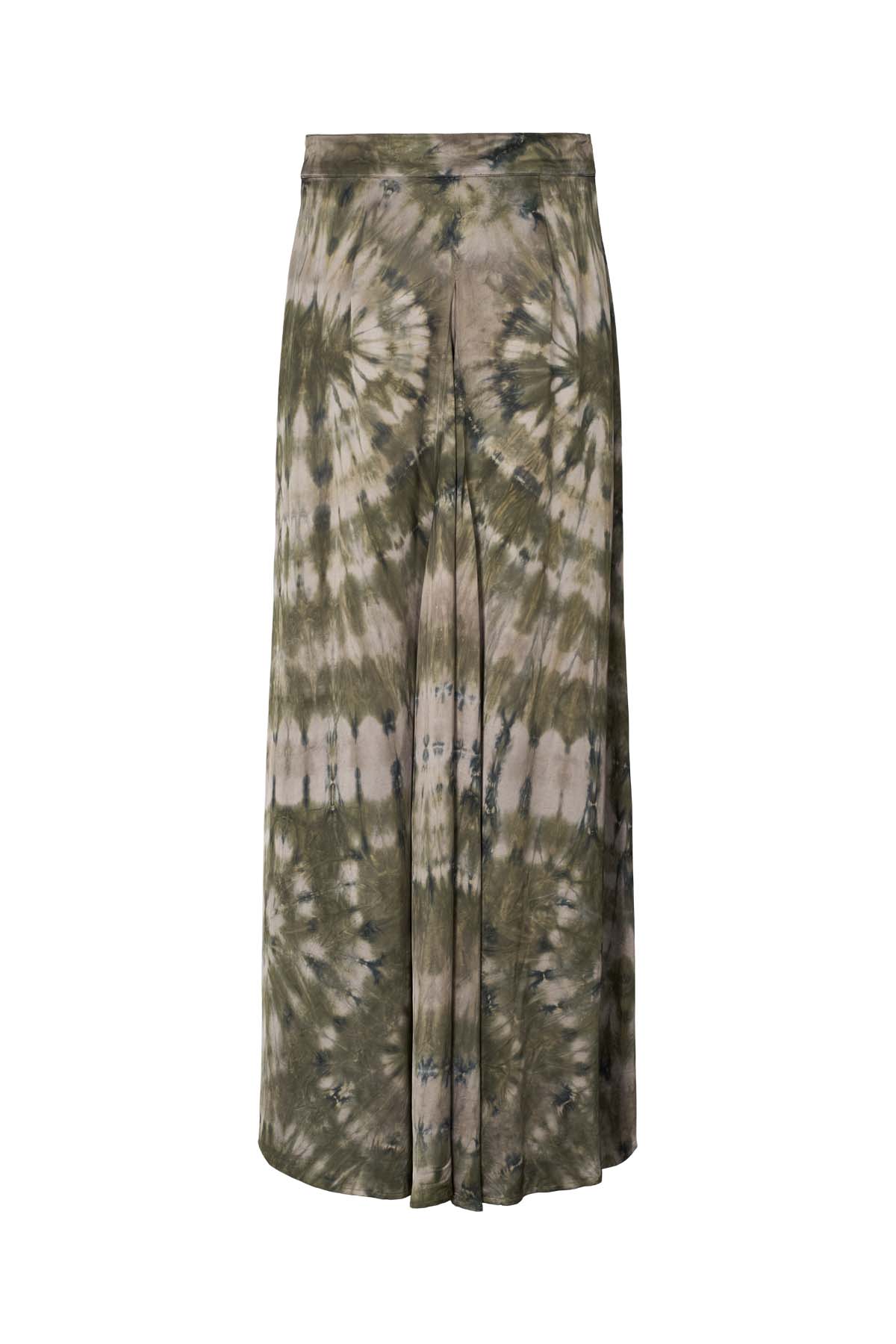 Briana - Lava pleat wide pants I Grey green combo 5 - Rabens Saloner