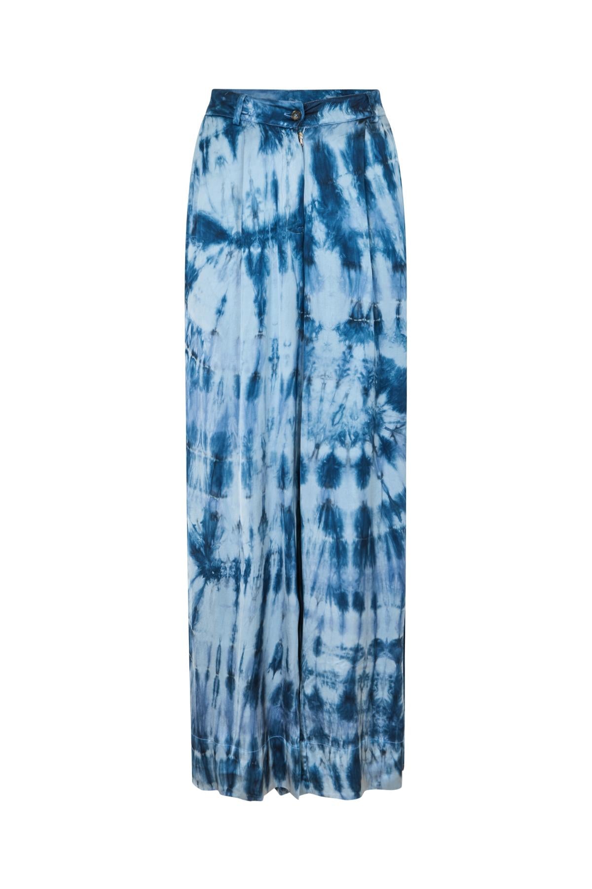 Briana - Lava pleat wide pants I Blue combo Blue combo XS 4 - Rabens Saloner