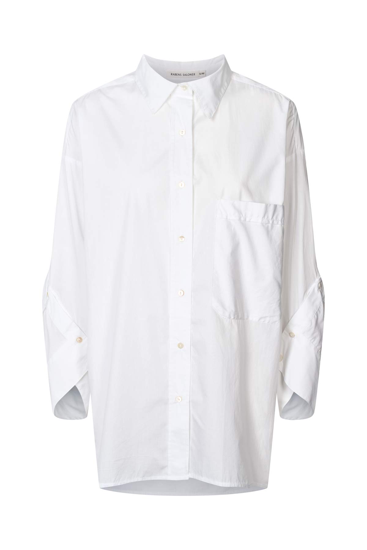 Susan - Poplin twist cuff OS shirt I White White XS/S 5 - Rabens Saloner
