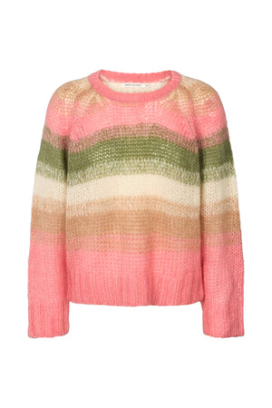 Jasmin - Blurred yarn boxy sweater I Pink combo Pink combo XS/S 4 - Rabens Saloner