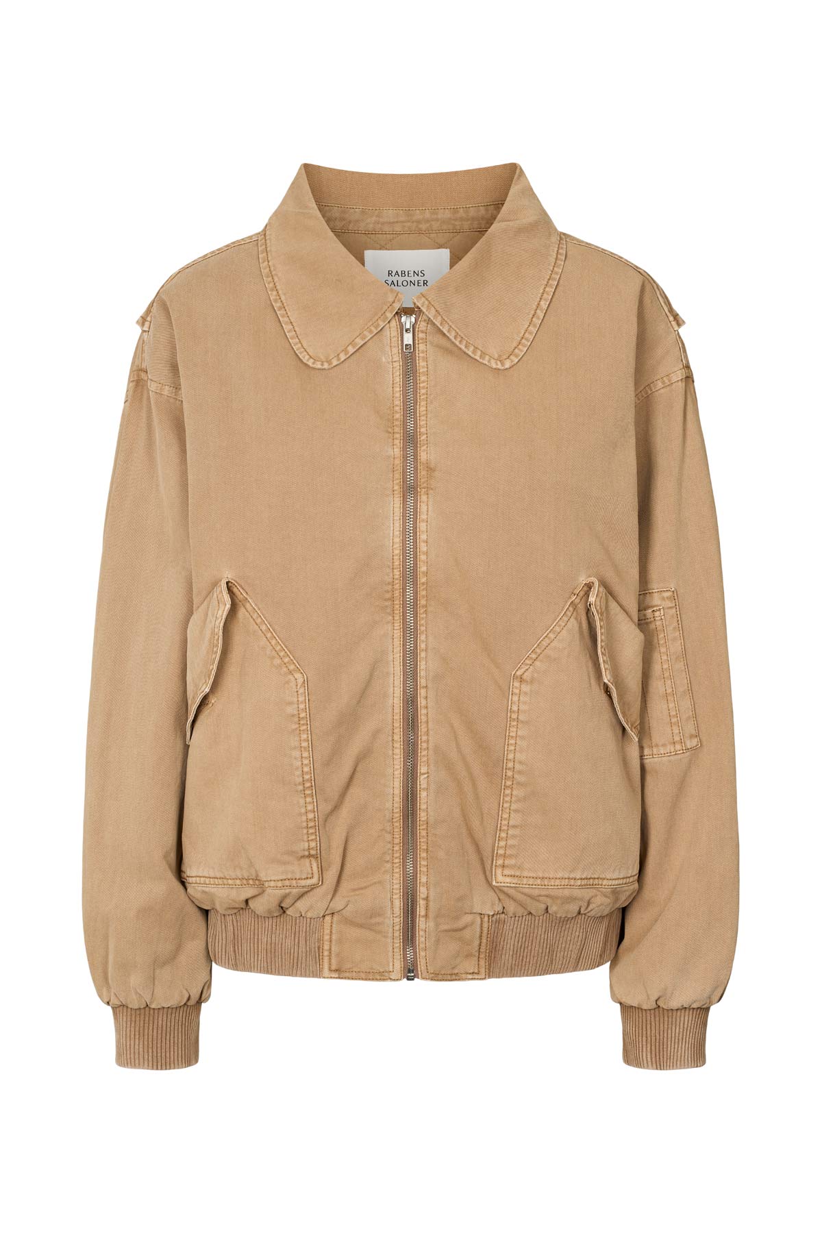 Ezmira - Canvas padded bomber I Washed tobacco Washed tobacco XS 4 - Rabens Saloner