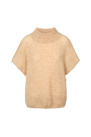 Asna - Superlight knit tunic top I Light camel Light camel XS/S 4 - Rabens Saloner