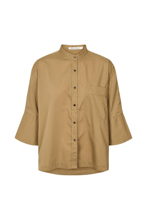 Seval - Poplin boxy shirt I Havanna brown Havanna brown XS 4 - Rabens Saloner