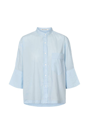 Seval - Poplin boxy shirt I Light blue Light blue XS 5 - Rabens Saloner