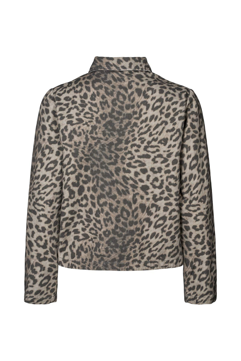 Aleksandra - Leopard print short jacket I Snow leopard    5 - Rabens Saloner