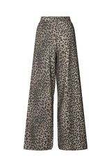 Inja - Leopard print wide leg pants I Snow leopard 3 - Rabens Saloner