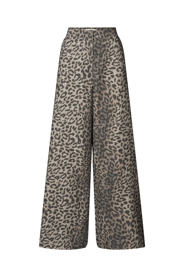 Inja - Leopard print wide leg pants I Snow leopard Snow leopard XXS  1 - Rabens Saloner