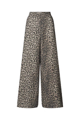 Inja - Leopard print wide leg pants I Snow leopard 2 - Rabens Saloner