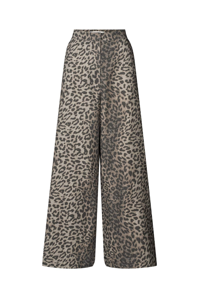 Inja - Leopard print wide leg pants I Snow leopard Snow leopard XXS  4 - Rabens Saloner