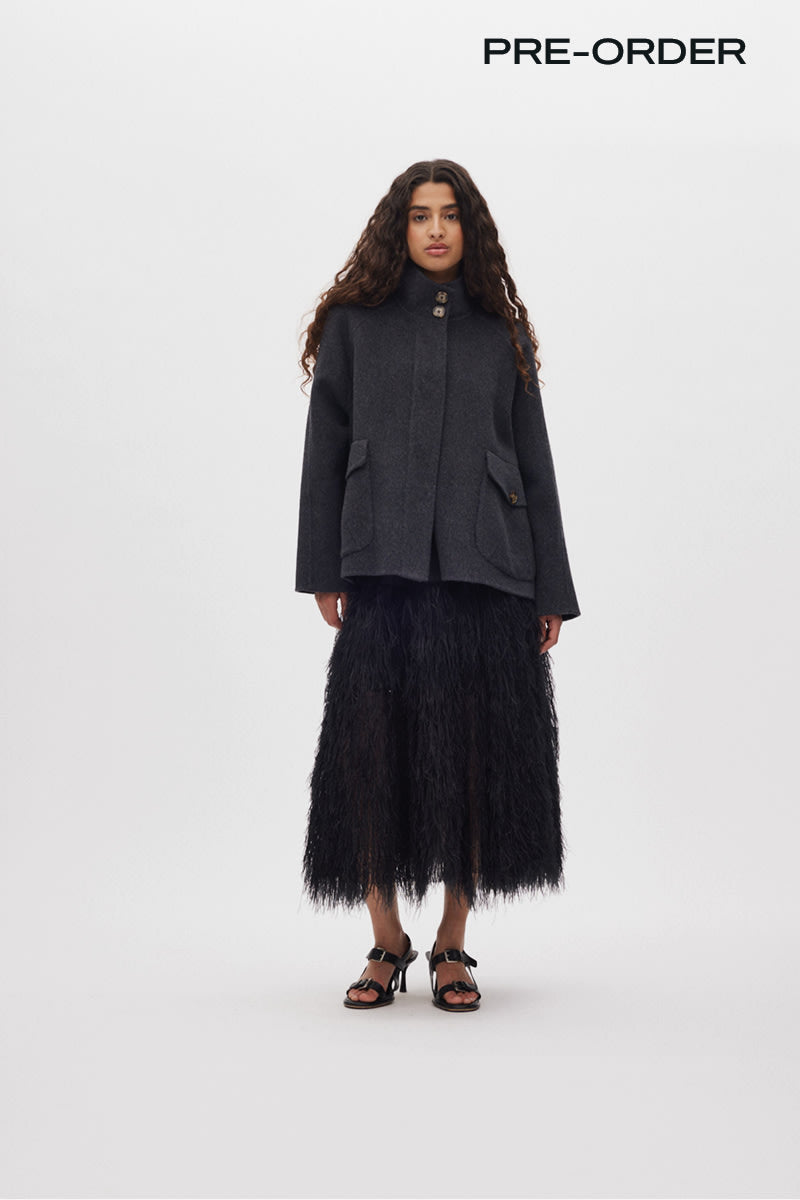 Magna - Plume combo full skirt I PRE-ORDER I Black 1 - Rabens Saloner