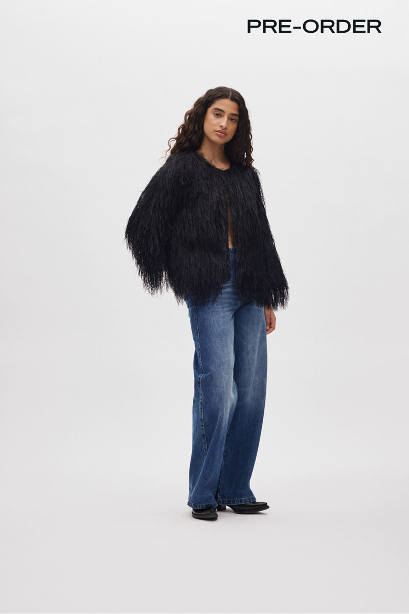 Safi- Plume blouse I PRE-ORDER I Black 1 - Rabens Saloner