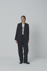 Carly - Impeccable pant I Navy pinnstripe