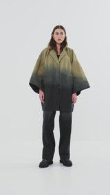 Jacqline - Flow drill oversize jacket I Army combo