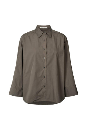 Chloe - Poplin full shirt I Pirate black Pirate black XS 1 - Rabens Saloner