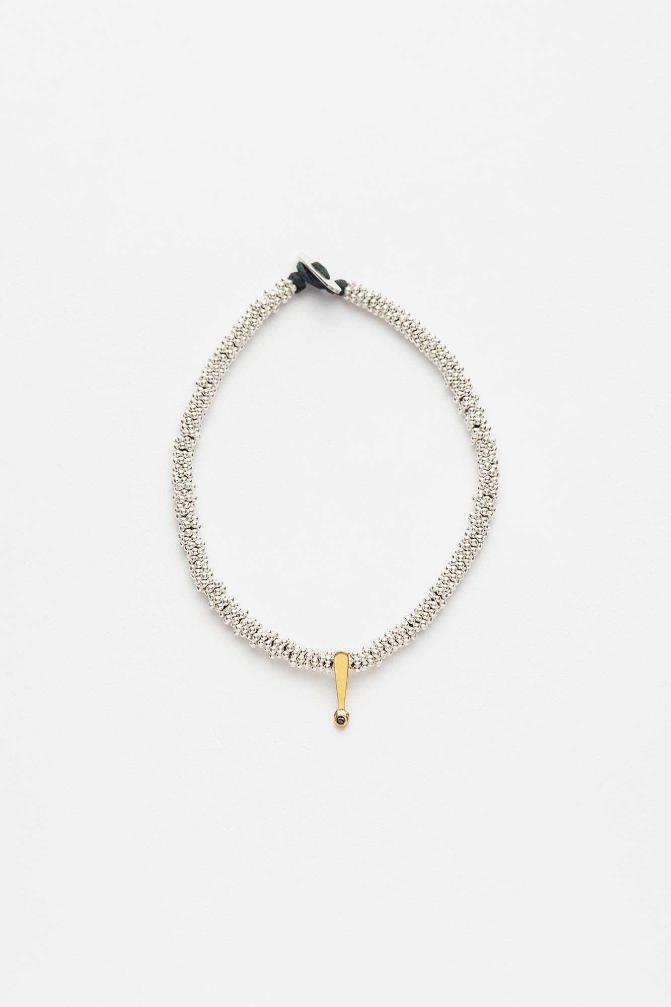 Nafsu - Bead bracelet w. gold pendant I Gold Gold O/S  2 - Rabens Saloner