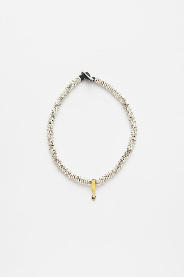 Nafsu - Bead bracelet w/gold pendant Silver O/S  2 - Rabens Saloner
