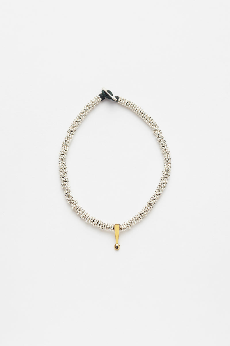 NAFSU BY STUDIOPARAS - Bead bracelet w. gold pendant