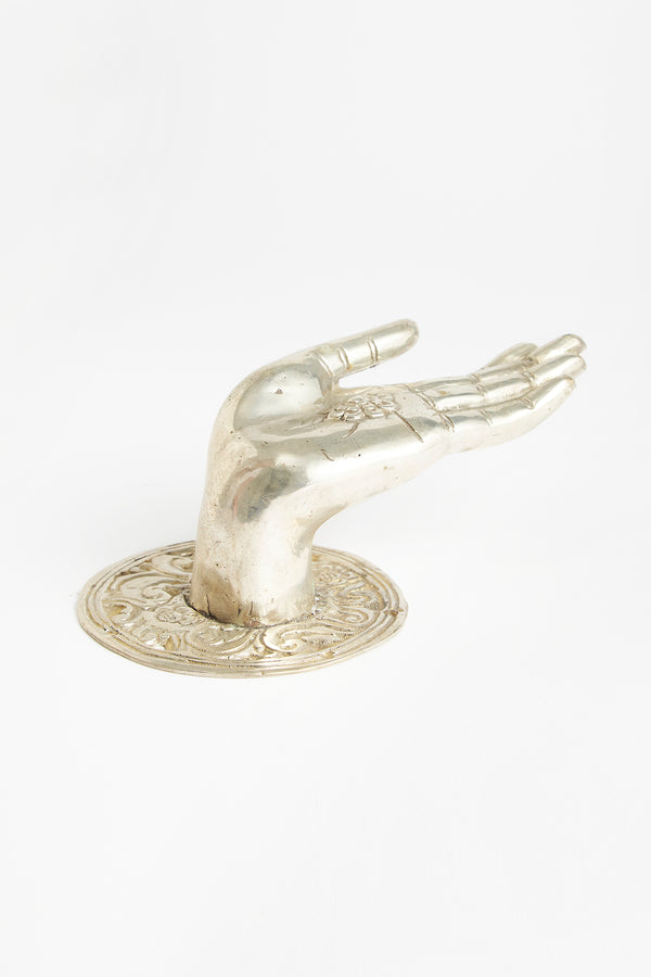 GRENOBLE - Decorative silver brass hand