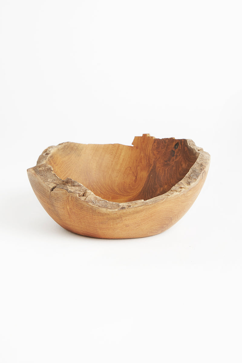 BARCELONA - Round irregular teak wood bowl
