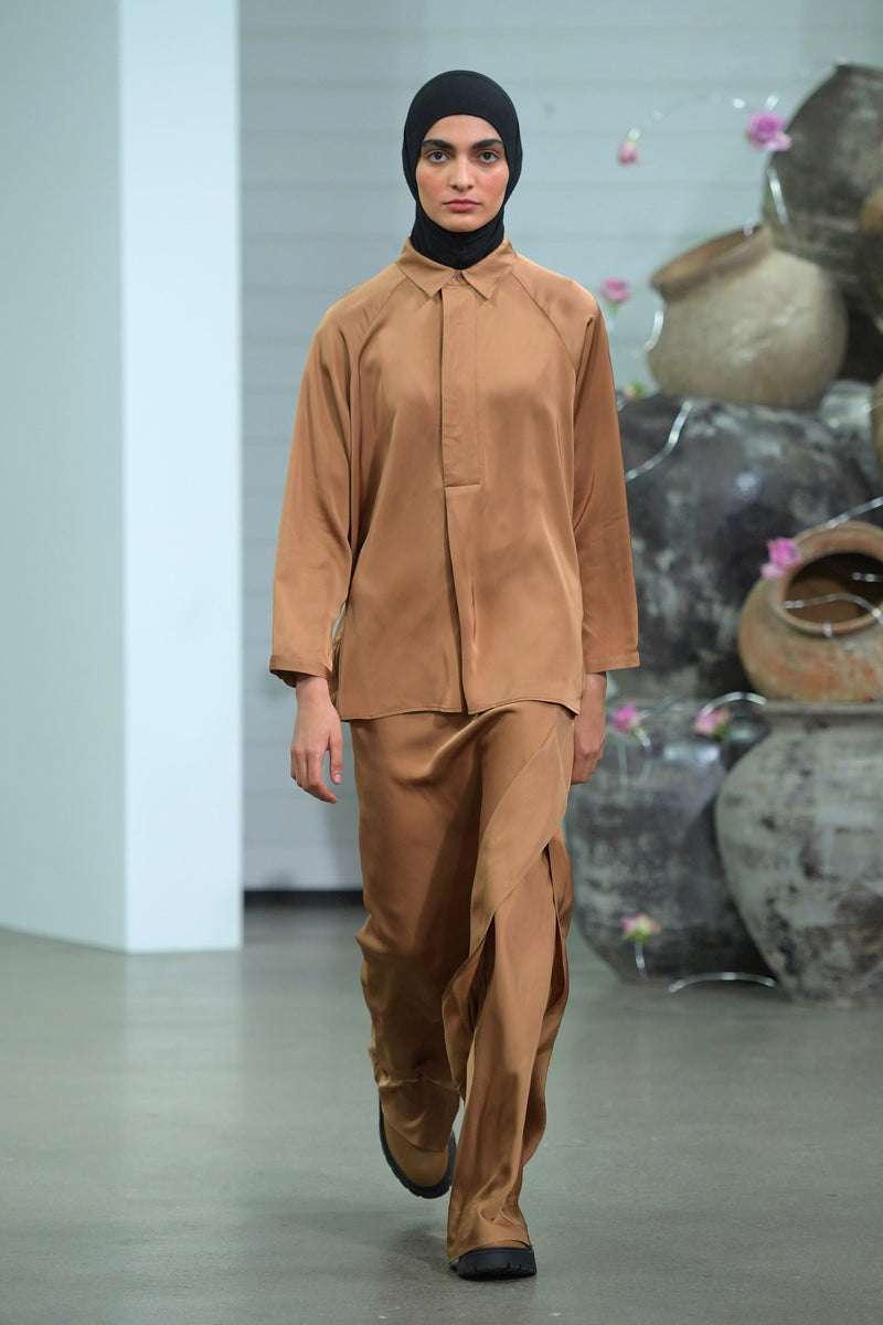 Briana - Solid pleat wide pant    3 - Rabens Saloner