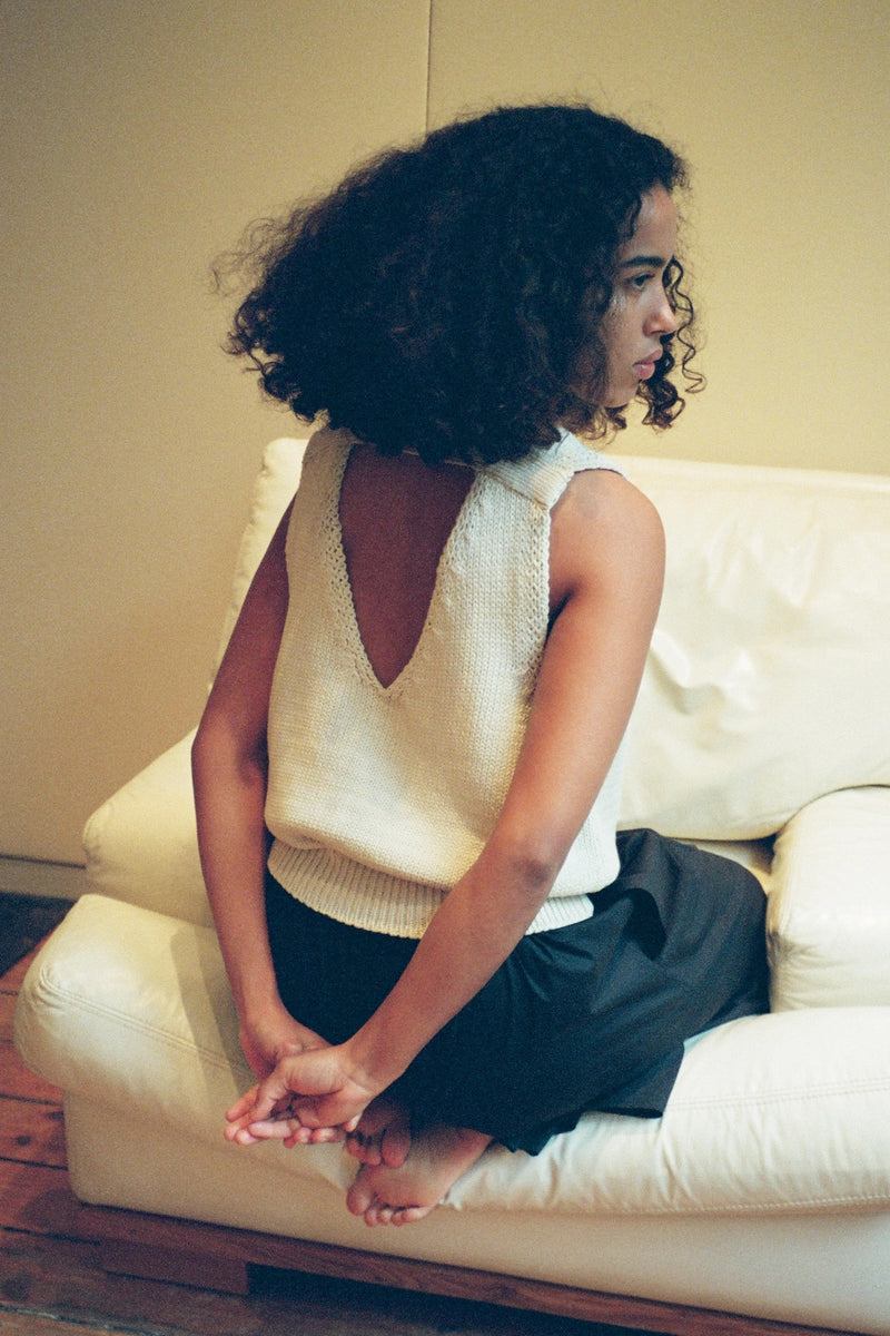Gelila - Fabric knit low V tank
