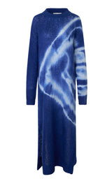 Taia - Echo knit long dress Blue combo XS/S  5 - Rabens Saloner