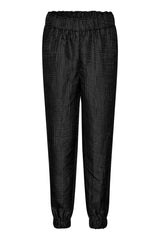 Francine - Trellis jacquard casual pants I Black Black XS  7 - Rabens Saloner